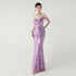 Graceful Sequin Embellished Mesh Mermaid Maxi Dress